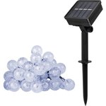 Солнечный светильник SLR-G05-30W гирлянда, шарики, холодный белый 5033351