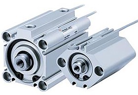 Фото 1/2 CDQ2A80TN-75DMZ, Pneumatic Compact Cylinder - 80mm Bore, 75mm Stroke, Double Acting