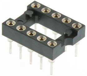 Фото 1/3 110-87-310-41-001101, 2.54mm Pitch Vertical 10 Way, Through Hole Turned Pin Open Frame IC Dip Socket, 1A