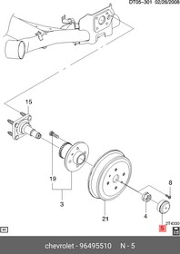 96495510, Колпак ступицы колеса