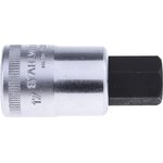 03050017, 1/2 in Drive Bit Socket, Hex Bit, 17mm, 60 mm Overall Length