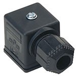 1212010004, Valve Connector, Right Angle, Black, Contacts - 3