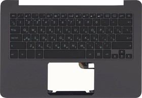 Фото 1/2 Клавиатура (топ-панель) для ноутбука Asus ZenBook UX305CA черная с черным топкейсом