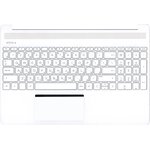 Клавиатура (топ-панель) для ноутбука HP 15S-EQ 15S-FQ белая с белым топкейсом
