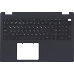 Клавиатура (топ-панель) для ноутбука Dell Latitude 3510 черная с черным ...
