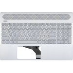 Клавиатура (топ-панель) для ноутбука HP 15-CS 15-CW серебристая с серебристым ...