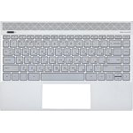 Клавиатура (топ-панель) для ноутбука HP Envy 13-AH серебристая с серебристым ...