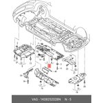 1K0825202BN, Защита двигателя VW GOLF V PLUS (2005-2014)