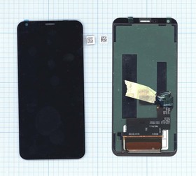 Дисплей (экран) в сборе с тачскрином для LG Q6a, Q6, Q6+ (Plus) черный
