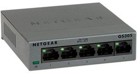 GS305-300PES, Ethernet Switch, RJ45 Ports 5, 1Gbps, Layer 2 Unmanaged