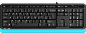 Фото 1/10 Клавиатура A4TECH Fstyler FKS10, USB, черный + синий [fks10 blue]