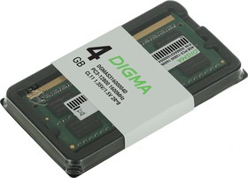 Фото 1/10 Память DDR3L 4GB 1600MHz Digma DGMAS31600004D RTL PC3-12800 CL11 SO-DIMM 204-pin 1.35В dual rank Ret