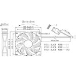 CLR12025LL12SA-BL, вентилятор 120*120*25мм 12В с подсветкой синий ...