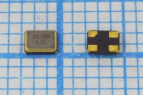 Кварцевый резонатор 32768 кГц, корпус SMD02520C4, нагрузочная емкость 12 пФ, точность настройки 10 ppm, стабильность частоты 30/-40~85C ppm/