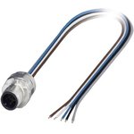 1520068, Straight Male 5 way M12 to Unterminated Sensor Actuator Cable, 500mm