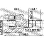 0411-CK, ШРУС MITSUBISHI LANCER,LANCER CEDIA CS,CT# 2000.03-2009.08 [JPN] ...