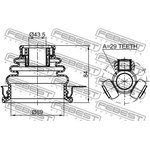 0411-DALH, 0411-DALH_ШРУС внутренний левый к-кт!\ Mitsubishi Carisma DA 95-03