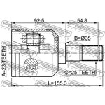 0411-N11W, ШРУС внутренний