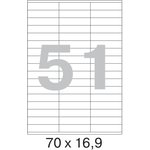 Самоклеящиеся этикетки Basic 70x16.9 мм, 51 шт. на листе А4 ...