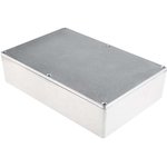 Silver Die Cast Aluminium Enclosure, Silver Lid, 222.1 x 145.9 x 55.9mm