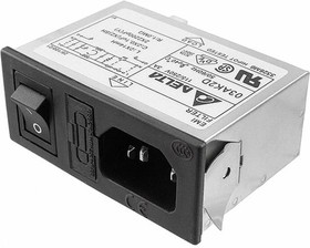 03AK2D, AC Power Entry Modules Power Entry Module EMI Filter, 115/250VAC, 3A, Snap-In, N/A-Lug, DIP Switch