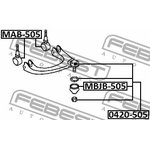 0420-505, Шаровая опора MITSUBISHI GALANT EA1A 1996.10-2006.03 [GE] переднего ...