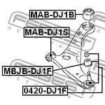 0420-DJ1F, 0420-DJ1F_опора шаровая!\ Mitsubishi Galant DJ1A/DJ3A/DJ5A  06