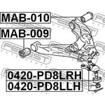 0420-PD8LLH, 0420PD8LLH_опора шаровая нижняя левая!\ Mitsubishi Pajero all 91-99