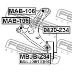 0420-Z34, 0420-Z34_опора шаровая нижняя лев.+прав.!\ Mitsubishi Colt all 04-12