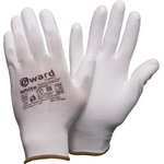 Перчатки защитные нейлон Gward White PU1001 с п/у покрытие р.10 (12 пар/уп)
