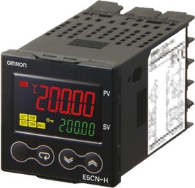 E5CN-HTQ2M-500 AC100-240, E5CN Panel Mount PID Temperature Controller, 48 x 48mm, 2 Output SSR, Solid State Relay, Logic, 100 → 240 V ac