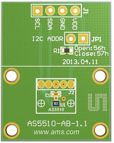 Фото 1/2 AS5510-WL_EK_AB, Magnetic Sensor Development Tools Adapter Board