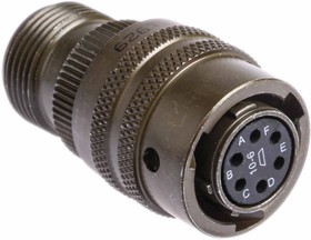 PT06A-10-6S, PT, Copper Alloy 6 Way Cable Mount MIL Spec Circular Connector PlugGreen, Socket Contacts,Shell Size, Amphenol | купить в розницу и оптом