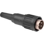 T 3324 501, Circular DIN Connectors 4P IEC CABLE PLUG SODR SILV BAYONET