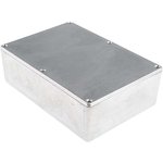 Silver Die Cast Aluminium Enclosure, Silver Lid, 171.9 x 120.9 x 55mm