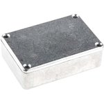 Silver Die Cast Aluminium Enclosure, Silver Lid, 79.9 x 54.9 x 25.5mm