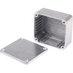 Silver Die Cast Aluminium Enclosure, IP66, Silver Lid, 60 x 54.9 x 30mm