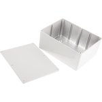 Grey Die Cast Aluminium Enclosure, Grey Lid, 165.8 x 127.3 x 76.3mm