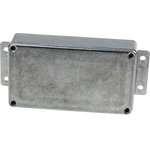 Silver Die Cast Aluminium Enclosure, IP65, Flanged, Silver Lid, 139.7 x 63.8 x 30mm