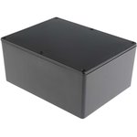 Black Die Cast Aluminium Enclosure, IP66, Black Lid, 165.8 x 127.3 x 76.3mm