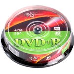 VSDVDPRCB1001, Диск DVD+R VS 4.7 Gb, 16x, Cake Box (10), (10/200)