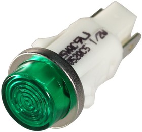Фото 1/2 1052QC5, Panel Mount Indicator Lamps GREEN DIFFUSED 1/2" MOUNTING HOLE
