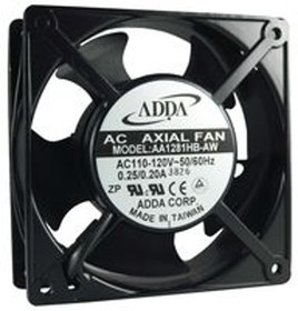 Фото 1/2 AA1281MB-AT, AXIAL FAN, 120mm, 115VAC, 250mA; Nominal; Nominal Rated Voltage AC: 115V; Fan Frame Type: Square;