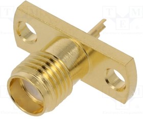 Фото 1/4 RF2-44B-T-00-50-G, Conn SMA 0Hz to 18GHz 50Ohm Solder Cup ST Flange Mount RCP Gold