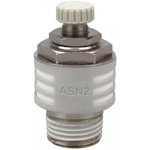 ASN2-01, ASN2 Brass 1.5MPa Pneumatic Silencer, Threaded, R 1/8 Male