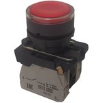 Кнопка КМЕ4610мЛ-24В- красный-1но+ 0нз-цилиндр- индикатор-IP65 КЭАЗ 285874
