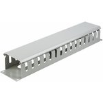 04-2645, Horizontal cable manager with cover, 19'', 2U, 72 mm deep, metal, RAL 7035