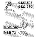 0423-505, 0423505_тяга стабилизатора переднего правая!\ Mitsubishi Space Wagon ...