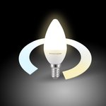 BLE1438/ Светодиодная лампа Свеча Smart LED C37 Е14 5W 3300К-6500К CCT+DIM