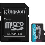 Карта памяти Kingston Canvas Go! Plus microSDXC UHS-I Cl10 +ад (SDCG3/64Gb)